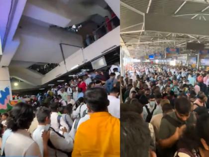 Andheri Ghatkopar Metro Technical failure heavy rush at the station | Andheri Ghatkopar Metro: अंधेरी-घाटकोपर मेट्रोमध्ये तांत्रिक बिघाड, स्थानकावर प्रचंड गर्दी; प्रवाशांचे हाल!