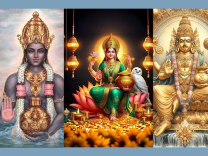 Dhanteras 2024: Worship 'Ashi' of Dhanvantari, Mahalakshmi and Kubera and chant powerful mantras! | Dhanteras 2024: धन्वंतरी, महालक्ष्मी आणि कुबेराची 'अशी' करा पुजा आणि म्हणा प्रभावी मंत्र!