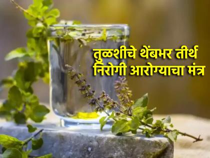 Tulasi Vivah 2024: Know the Benefits of Taking Tulsi Leaf Pilgrimage After Daily Pooja! | Tulasi Vivah 2024: रोजच्या देवपूजेनंतर तुळशीचे पान घातलेलं तीर्थ घेतल्याने होणारे लाभ जाणून घ्या!