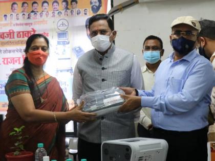 istribution of ventilator nebulizer machine and oxygen concentrator at Hospital | कोविड रुग्णालयात व्हेंटिलेटर, बिपअप व नेब्युलायझर मशीन आणि ऑक्सिजन कॉन्संट्रेटरचे वाटप