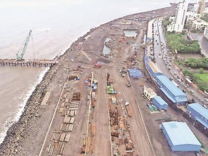 One lane of Worli sea face closed for traffic for coastal road work | कोस्टल रोडच्या कामासाठी वरळी सी-फेसच्या एका मार्गिकेवरील वाहतूक बंद