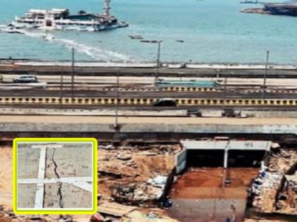 in coastal road haji ali dargah access water logged was submerged during high tide on wednesday | 'कोस्टल'चे महिनाभरात रडगाणे; भुयारी मार्ग पावसाळ्याआधीच तुंबला 