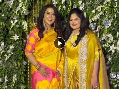 fashion icon Amrita Fadnavis in yellow saree at Usha Kakade birthday celebration in Pune, video viral | पिवळ्या साडीत खुललं फॅशन आयकॉन अमृता फडणवीसांचं सौंदर्य, व्हिडीओ व्हायरल