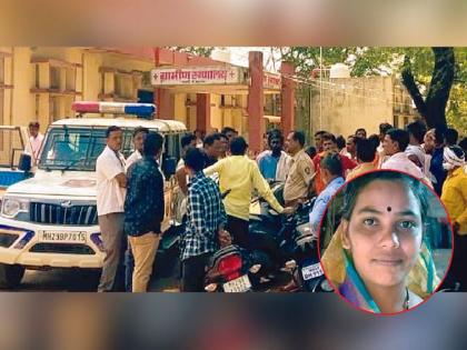 married woman hanged herself, accusation of murder; rush in front of the hospital | विवाहितेने लावला गळफास, माहेरच्यांनी केला खुनाचा आरोप; रुग्णालयासमोर ठिय्या