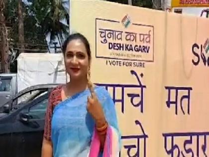 lok sabha election 2024 in goa transgender expressed their happiness by voting and appealed to the citizens to vote | मतदान करुन तृतीयपंथींनी केला आनंद व्यक्त, नागरिकांना मतदान करण्याचं केलं आवाहन 