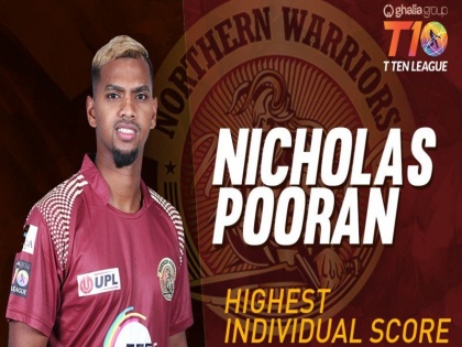 Record-breaking day for Northern Warriors and Nicholas pooran's, they beat Punjabi Legends | T10 League: नॉर्दन वॉरियर्स व निकोलसच्या विक्रमी फटकेबाजीनं गाजवलं मैदान