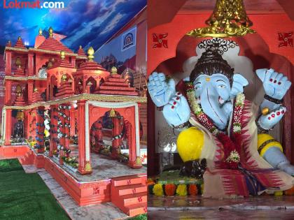 ganesh mahotsav 2024 replica of ram temple erected in nigeria ganeshotsav celebration by marathi people | नायजेरियात उभारली राम मंदिराची प्रतिकृती; मराठी माणसांकडून गणेशोत्सवाचा जल्लोष