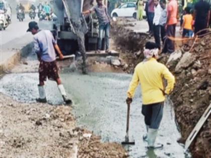 Bhiwandi - Kalyan - Sheel road work inferior | भिवंडी - कल्याण - शीळ रस्त्याचे काम निकृष्ट