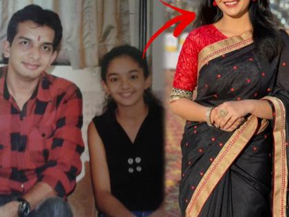 marathi tv actress gauri kulkarni share her photo with actor nilesh sable | 'चला हवा येऊ द्या'फेम निलेश साबळेसोबतची 'ही' चिमुकली कोण माहितीये का? आज आहे लोकप्रिय अभिनेत्री