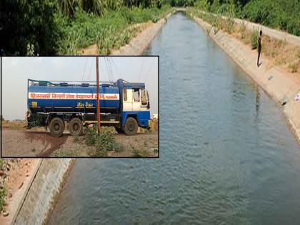 Water theft from tankers for road work without permission from Nira Uzwa Canal Phaltan Satara district | Satara: नीरा उजव्या कालव्यातून पाणी चोरी, रस्त्याच्या कामासाठी विनापरवाना उपसा Water theft from tankers for road work without permission from Nira Uzwa Canal Phaltan Satara district | Satara: नीरा उजव्या कालव्यातून पाणी चोरी, रस्त्याच्या कामासाठी विनापरवाना उपसा