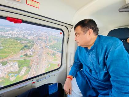 Nitin Gadkari made an aerial inspection of the flyover work at Chandni Chowk | Video: नितीन गडकरींनी केली चांदणी चौकातील उड्डाणपूलाच्या कामाची हवाई पाहणी