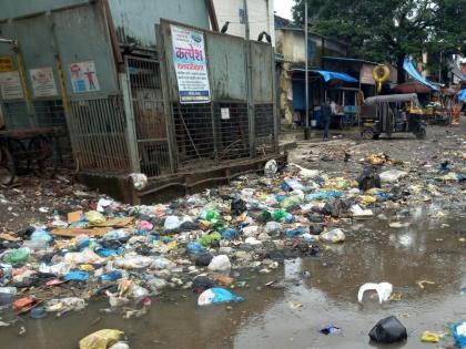 Due to non-collection of garbage in Bhiwandi, dirt reigns, citizens are shocked by stench | भिवंडीत कचरा न उचलल्याने घाणीचे साम्राज्य , दुर्गंधीने नागरिक हैराण