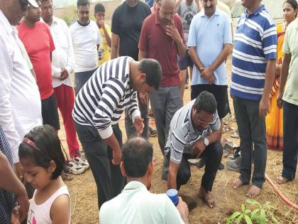 Plantation on the Pandavka hill in Kharghar | खारघरच्या पांडवकडा टेकडीवर वृक्षारोपण