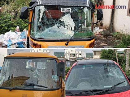 vandalism of vehicles by unknown persons Incidents in Kothrud involving rickshaws cars tempo vehicles | अज्ञाताकडून वाहनांची तोडफोड; रिक्षा, कार, टेम्पो वाहनांचा समावेश, कोथरूडमधील घटना