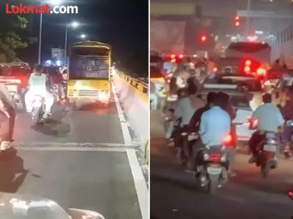 Traffic jam on the new flyover on Sinhagad Road on the second day of its inauguration; Half an hour for a 5-minute distance | Video: सिंहगड रोडच्या नव्या उड्डाणपुलावर उदघाटनाच्या दुसऱ्या दिवशीच वाहतूककोंडी; ५ मिनिटाच्या अंतरासाठी अर्धा तास Traffic jam on the new flyover on Sinhagad Road on the second day of its inauguration; Half an hour for a 5-minute distance | Video: सिंहगड रोडच्या नव्या उड्डाणपुलावर उदघाटनाच्या दुसऱ्या दिवशीच वाहतूककोंडी; ५ मिनिटाच्या अंतरासाठी अर्धा तास