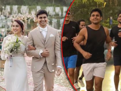ira khan husband nupur shikhare break silence on wearing baniyan and running marathon for wedding | ८ किमीची मॅरेथॉन आणि लग्नात बनियनवर एन्ट्री! अखेर नुपूरने सोडलं मौन, म्हणाला, "मी आयराला..."