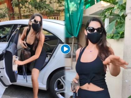 Nora fatehi oops moment shown cleavage in deep neck top awkward moment capture in video | Video : जिमाबाहेर बोल्ड अंदाजात स्पॉट झाली 'हाय गरमी' फेम नोरा फतेही, कारमधून उतरतानाच नेमकी झाली चूक!