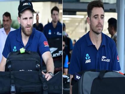 Afghanistan vs New Zealand Test Series New Zealand team has arrived at the hotel in Greater Noida  | AFG vs NZ : न्यूझीलंडचा संघ भारतात दाखल! टीम इंडियाविरुद्ध नाही तर अफगाणिस्तानविरुद्ध 'कसोटी'