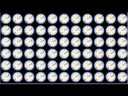 Optical Illusion : Can you spot the odd clock in tricky optical illusion within 7 seconds | एकासारख्या दिसणाऱ्या या घड्याळांमध्ये आहे एक वेगळं घड्याळ, 7 सेकंदात शोधा!