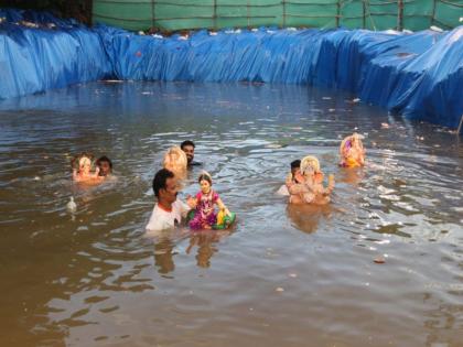 Thanekar's preference for artificial lakes; So far 27 thousand 494 bapas have been immersed | ठाणेकरांची कृत्रिम तलावांना पसंती; आतापर्यंत २७ हजार ४९४ बाप्पांचे विसर्जन