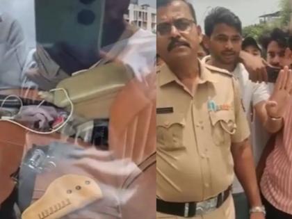 Cab Driver Pulls Gun to Break Ola-Uber Strike in Mumbra, Shocking Video Goes Viral | Ola-Uber Strike: "संप मागे घ्या नाही तर...; बंदूक दाखवून कॅब चालकांना धमकावले, व्हिडीओ व्हायरल!