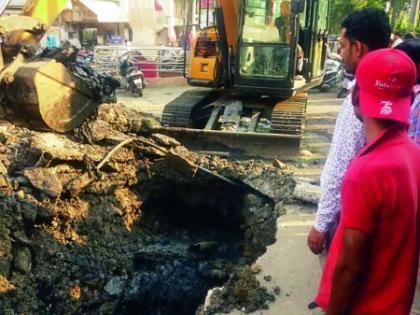 An ancient drain was discovered while searching for water leakage in Nagpur | नागपुरात  पाण्याची गळती शोधताना सापडला पुरातन नाला 