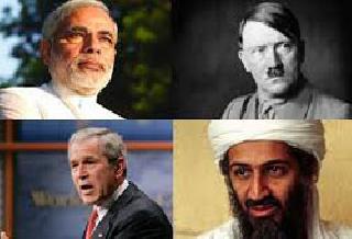 Modi's photo printed with Hitler-Laden, four arrested | हिटलर-लादेनसोबत छापला मोदींचा फोटो, चौघांना अटक