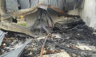 Pavilion Decoration Godown Fire | मंडप सजावट गोडाऊनला आग
