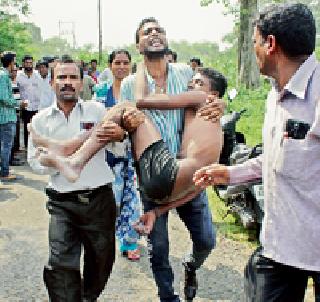 The pump house building collapsed | पंप हाऊसची इमारत कोसळली The pump house building collapsed | पंप हाऊसची इमारत कोसळली