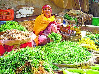 पालेभाज्यांची आवक वाढली दरात घसरण