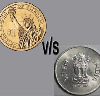 Rupee drops compared to the dollar | डॉलरच्या तुलनेत रुपया घसरला Rupee drops compared to the dollar | डॉलरच्या तुलनेत रुपया घसरला