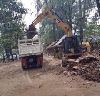 Encroachment on Nagaon-Kina | नागाव किना-यावर अतिक्रमण Encroachment on Nagaon-Kina | नागाव किना-यावर अतिक्रमण