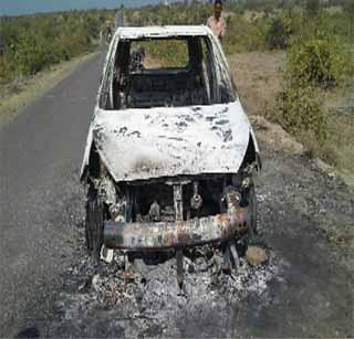 The car found in the burnt condition | जळालेल्या अवस्थेत आढळली कार
