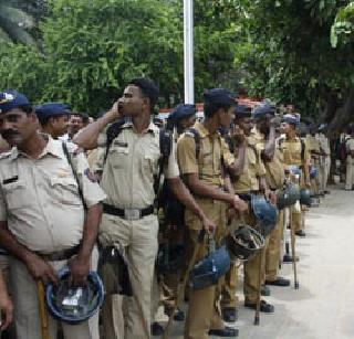 Thane tight settlement | ठाण्यात कडेकोट बंदोबस्त Thane tight settlement | ठाण्यात कडेकोट बंदोबस्त