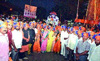 The procession, taken on behalf of Sambhaji Brigade | संभाजी ब्रिगेडच्या वतीने काढण्यात आलेली मिरवणूक