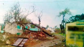 Storm hits, farmers drop grass | वादळाचा तडाखा, शेतकऱ्यांचा घास हिरावला Storm hits, farmers drop grass | वादळाचा तडाखा, शेतकऱ्यांचा घास हिरावला