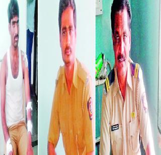 Three policemen injured in the assault of dacoits | दरोडेखोरांच्या मारहाणीत ३ पोलीस जखमी Three policemen injured in the assault of dacoits | दरोडेखोरांच्या मारहाणीत ३ पोलीस जखमी