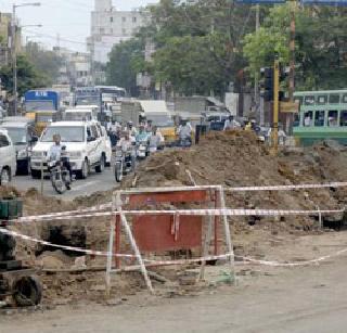 Opponents of the streets in the city | शहरातील रस्त्यांच्या खोदकामाला विरोध Opponents of the streets in the city | शहरातील रस्त्यांच्या खोदकामाला विरोध