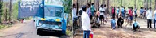 Five hours of traffic jam due to Naxal banner | नक्षली बॅनरमुळे पाच तास वाहतूक ठप्प Five hours of traffic jam due to Naxal banner | नक्षली बॅनरमुळे पाच तास वाहतूक ठप्प