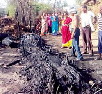 10 burnt alive in fire | आगीत १० गोठे जळून खाक 10 burnt alive in fire | आगीत १० गोठे जळून खाक