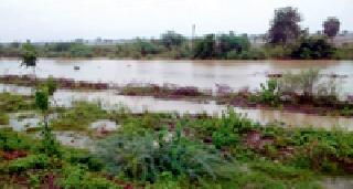 महामार्गाच्या पाण्याने शेताचे झाले तळे