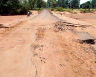 Alpalli-Peramboli road is in a daze | आलापल्ली-पेरमिली मार्ग दुरवस्थेत