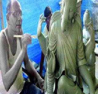 Chavarnar Kalanagar, the headquarters of Shadu idols | शाडूच्या मूर्तींचे माहेरघर चिरनेर कलानगर