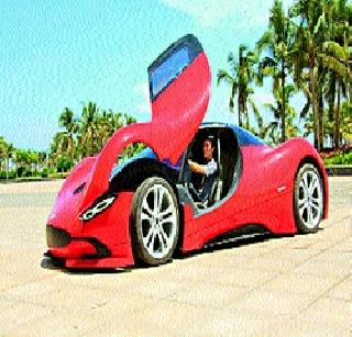 A look at Lakha ... super car made by a Chinese student | लाखात देखणी... चिनी विद्यार्थ्याने बनविली सुपर कार