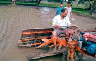 33 demonstration of R.V. through the machine | यंत्राद्वारे रोवणीची ३३ प्रात्यक्षिके