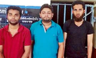 Three accused arrested by villagers by following the cinchail | सिनेस्टाईल पाठलाग करुन ग्रामस्थांनी पकडले तीन आरोपी