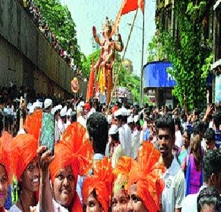 Calcutta MahaGunapati arrival ceremony | काळाचौकीचा महागणपती आगमन सोहळा