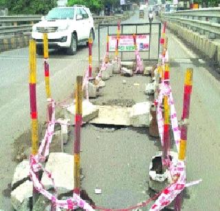Shahad flyover repair still jam | शहाड उड्डाणपुलाची दुरुस्ती अजूनही ठप्पच! Shahad flyover repair still jam | शहाड उड्डाणपुलाची दुरुस्ती अजूनही ठप्पच!