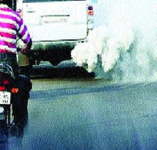 Thunderstorms in Thane | ठाण्यात वाहनांचा धूरचधूर