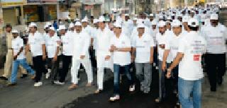 Public awareness about 'smart city' on foot rally | पायी रॅलीतून ‘स्मार्ट सिटी’बाबत जनजागृती